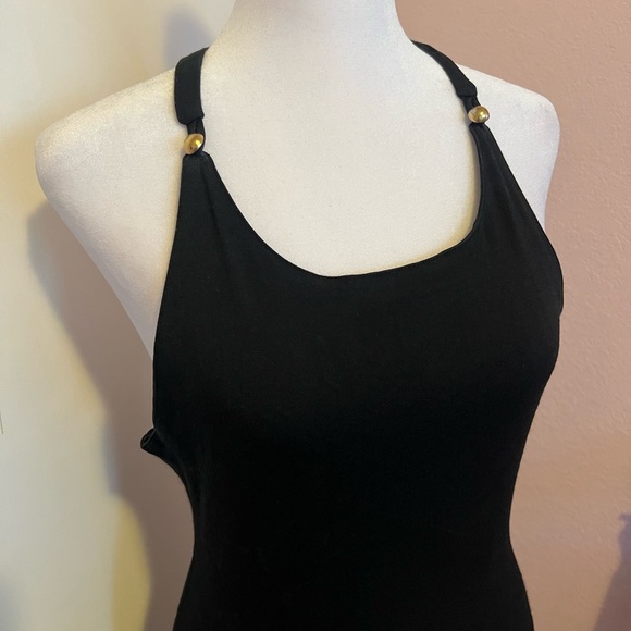 Vintage Black and Gold Party Dress - Picture 12 of 13